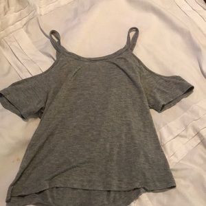 Grey off the shoulder top